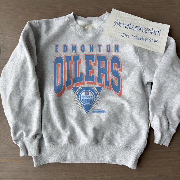 90s Edmonton Oilers Hockey Sweatshirt, Retro NHL Edmonton Oilers Shirt Tee - Picture 1 of 2